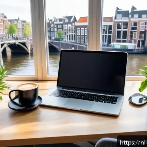 Home 30 가상 비서로서의 부업 기회 - A professional home office setup for a Dutch virtual assistant: a bright, organized workspace featur...